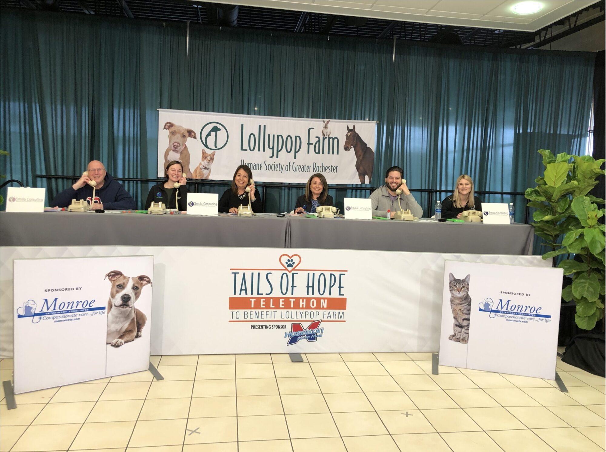 People at Tails of Hope telethon event.